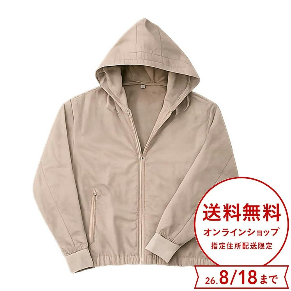 婦人 ファン付きパーカー M ベージュ