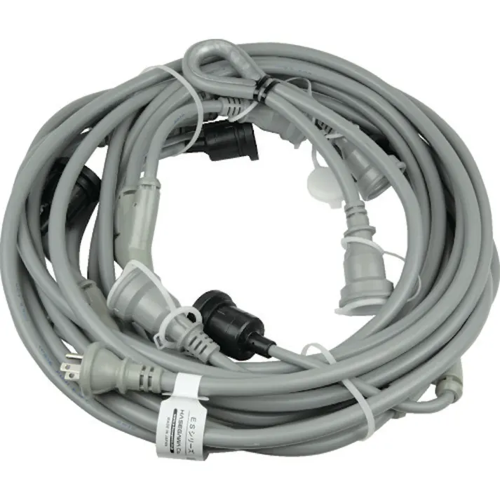 【CAINZ-DASH】長谷川製作所 分岐ケーブル ESYシリーズ 4階用 防水ソケット 防水コネク 長さ11.6m ESY-3E-4【別送品】