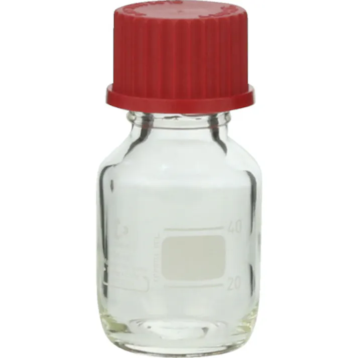 【CAINZ-DASH】柴田科学 耐熱ねじ口びん 赤キャップ付 50mL 017200-501A【別送品】