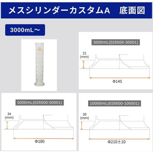 CAINZ-DASH】柴田科学 メスシリンダー カスタムA 3000mL 026500