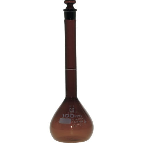 柴田科学 メスフラスコ カスタムA 茶褐色 100mL 026100-100 メスシリンダー 柴田科学 メスフラスコ カスタムA 茶褐色 100mL 026100-100 メスシリンダー