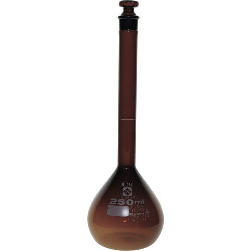 柴田科学 メスフラスコ カスタムA 茶褐色 250mL 026100-250 メスシリンダー 柴田科学 メスフラスコ カスタムA 茶褐色 250mL 026100-250 メスシリンダー