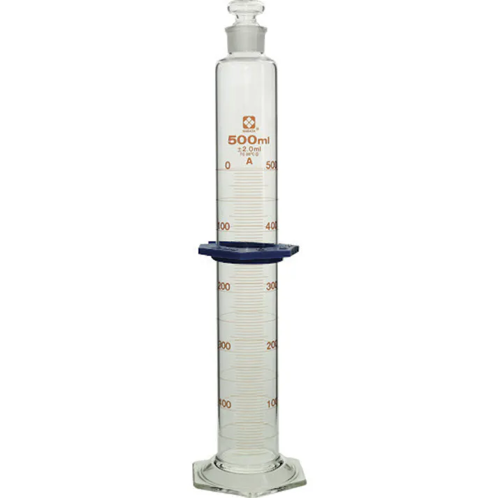 【CAINZ-DASH】柴田科学 有栓メスシリンダー スーパーグレード 500mL 023550-500【別送品】