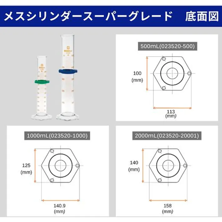 【CAINZ-DASH】柴田科学 メスシリンダー スーパーグレード 1000mL バンパー付 023520-1000【別送品】