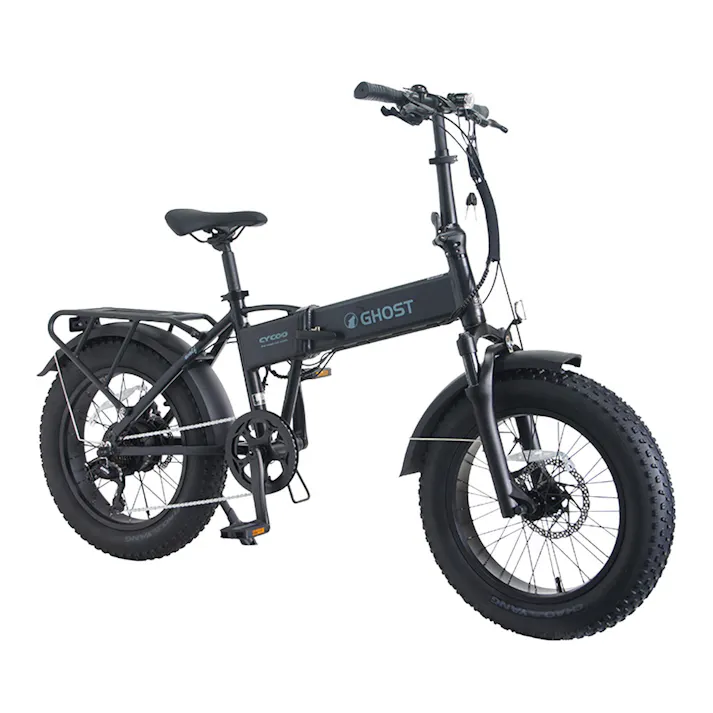 【自転車】電動アシスト自転車 CYCOO GHOST WOLF ゴーストウルフ 20インチ 外装7段 マットブラック