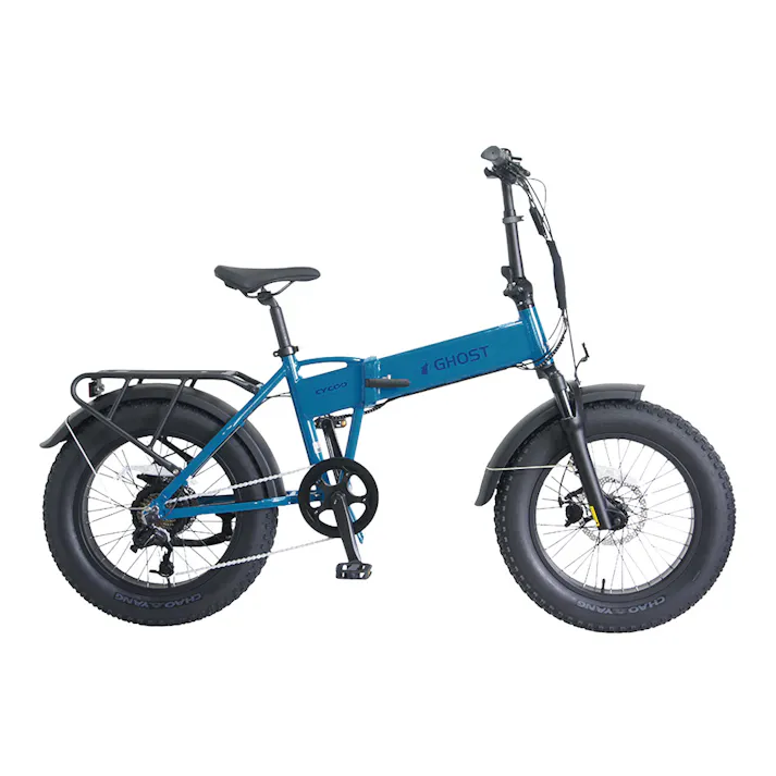 【自転車】電動アシスト自転車 CYCOO GHOST WOLF ゴーストウルフ 20インチ 外装7段 スモークブルー