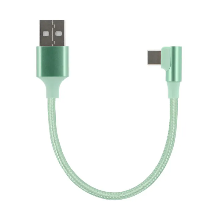 L型Type-C To Type-Aケーブル 15W 15cm セージグリーン