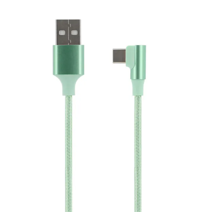 L型Type-C To Type-Aケーブル 15W 15cm セージグリーン
