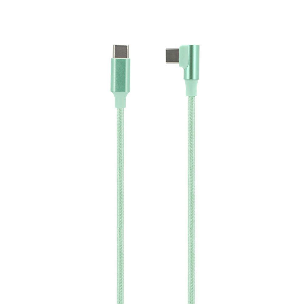 L型Type-C To Type-C PDケーブル 60W 1m セージグリーン