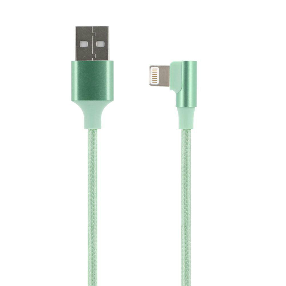 L型Lightning To Type-Aケーブル 10W 2m セージグリーン