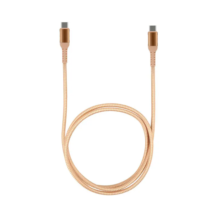 PDケーブル Type-C to Type-C 120W 1m サーモンベージュ