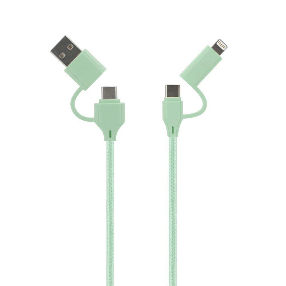 4in1ケーブル 1m セージグリーン