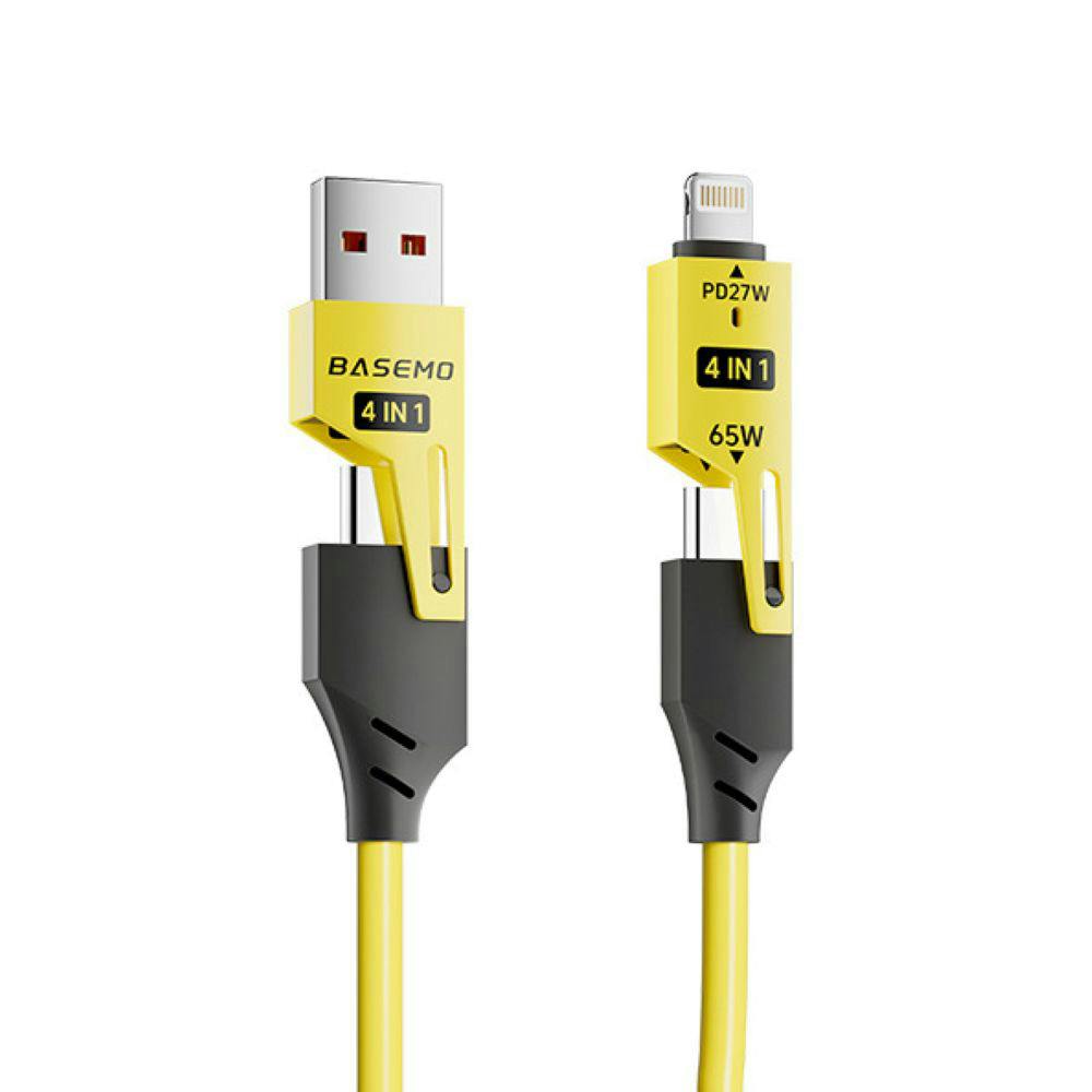 4in1 USB伸縮ケーブル イエロー