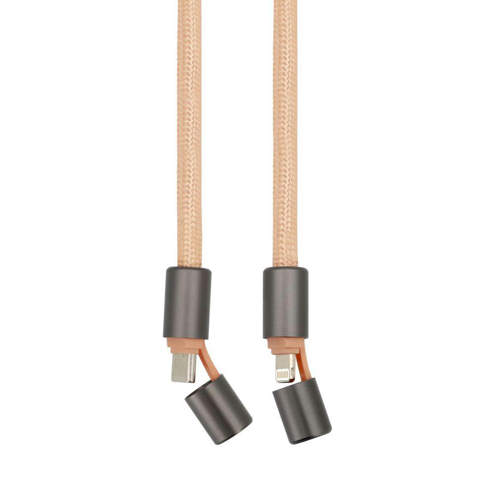 3in1 ストラップケーブル C-L サーモンベージュ