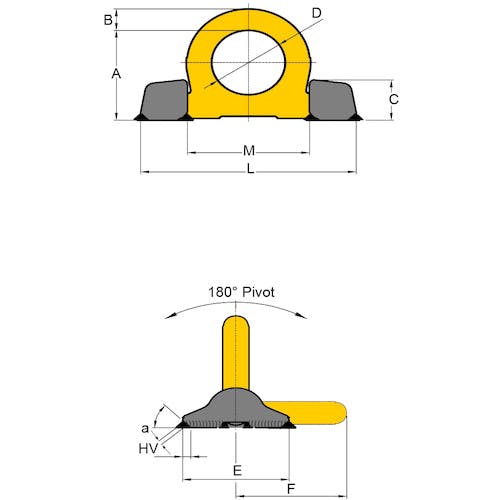YOKE社 溶接用リング 5.4t 8-082-06 アイボルト(アイボルト) YOKE社 溶接用リング 5.4t 8-082-06 アイボルト(アイボルト)