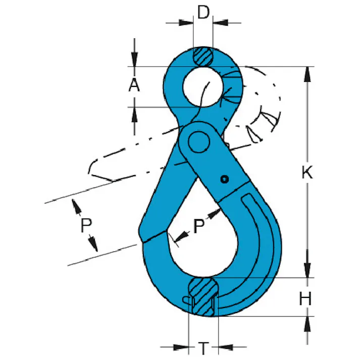 【CAINZ-DASH】YOKE社 G-100 ロッキングフック(アイタイプ) 5.4T X-025-13【別送品】