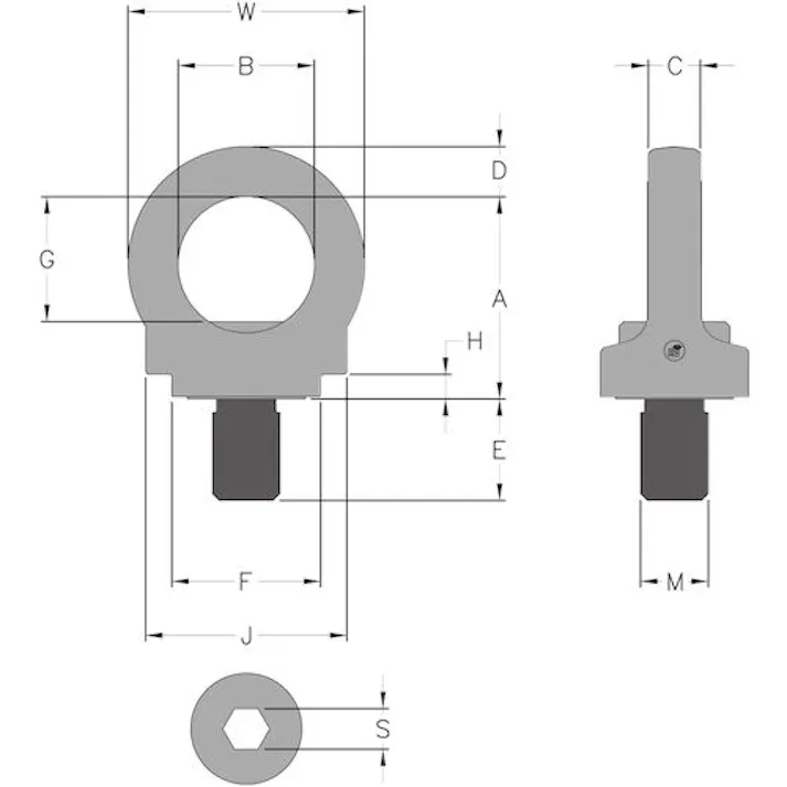 【CAINZ-DASH】YOKE社 ステンレスアイポイント M16 1.92t 8-S291-010【別送品】