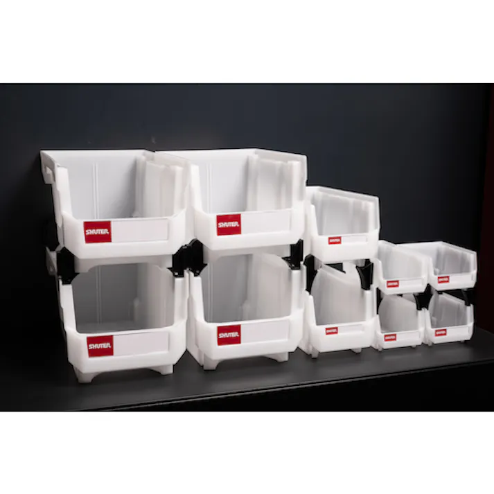 【CAINZ-DASH】シューター社 スタッキングコンテナ 9.6L 白半透明 HB-240WT【別送品】