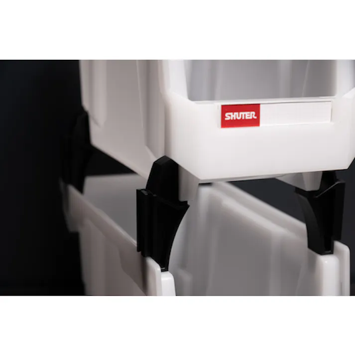 【CAINZ-DASH】シューター社 スタッキングコンテナ 9.6L 白半透明 HB-240WT【別送品】