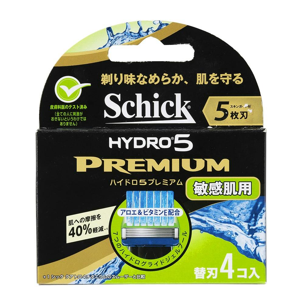 SCHICK(シック) 5枚刃 ハイドロ5 プレミアム 敏感肌用 本体 替刃16P