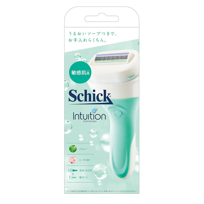 イントゥイション 敏感肌用 ホルダー 本体(刃付き)+替刃1個