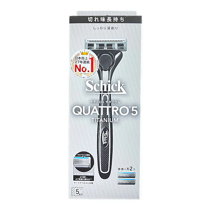 クアトロ5 チタニウム ホルダー 刃付き+替刃1個入