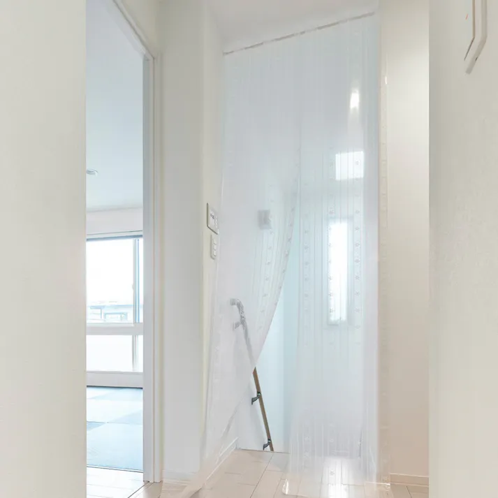 アール 階段・廊下の冷気ガードシート 間仕切り 厚手タイプ レース H-184 幅50cm 長さ225cm 2枚入