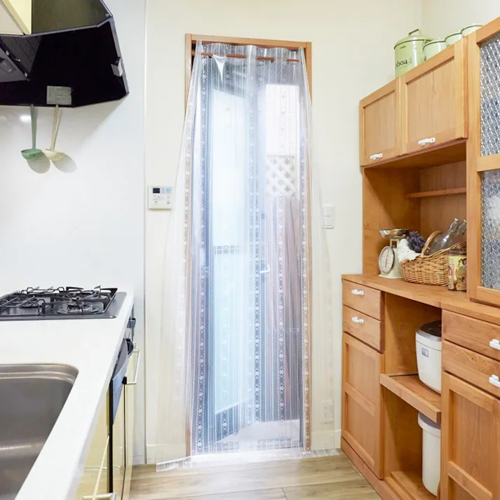 アール 階段・廊下の冷気ガードシート 間仕切り 厚手タイプ レース H-184 幅50cm 長さ225cm 2枚入