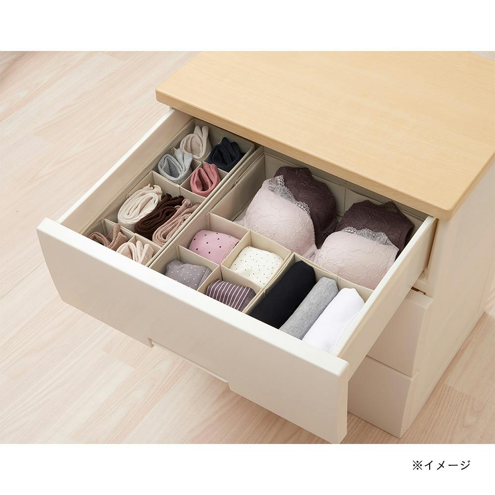 仕切りが動く収納ボックス クローゼット M | カラーボックス