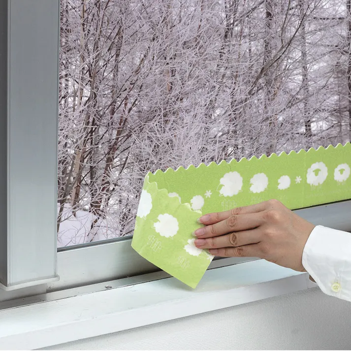 アール すりガラス用 結露吸水テープ 羊柄 H-282 8cm×180cm