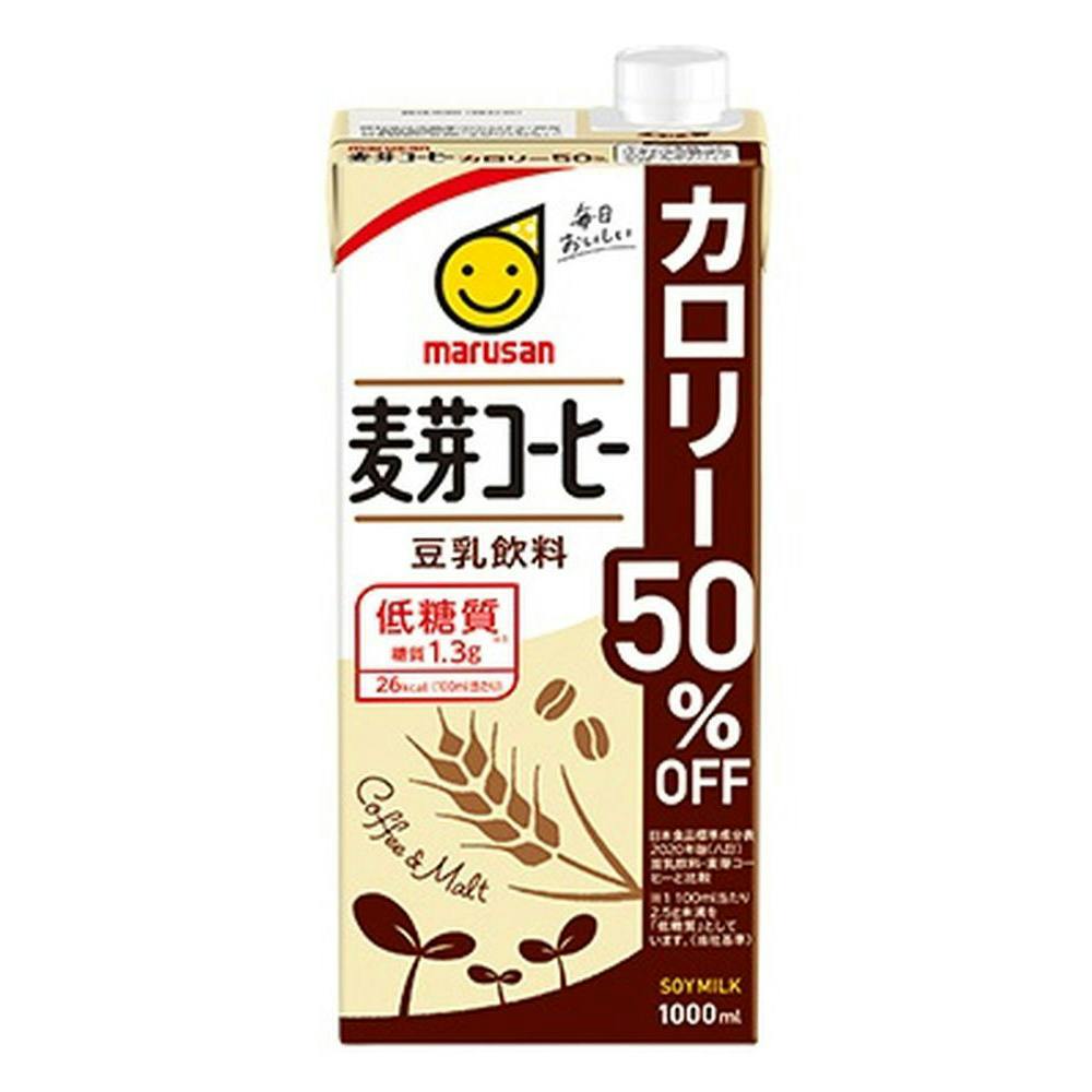 豆乳飲料 麦芽コーヒーカロリー50%オフ 1000ml×6本 スポーツドリンク・機能性飲料 豆乳飲料 麦芽コーヒーカロリー50%オフ 1000ml×6本 スポーツドリンク・機能性飲料