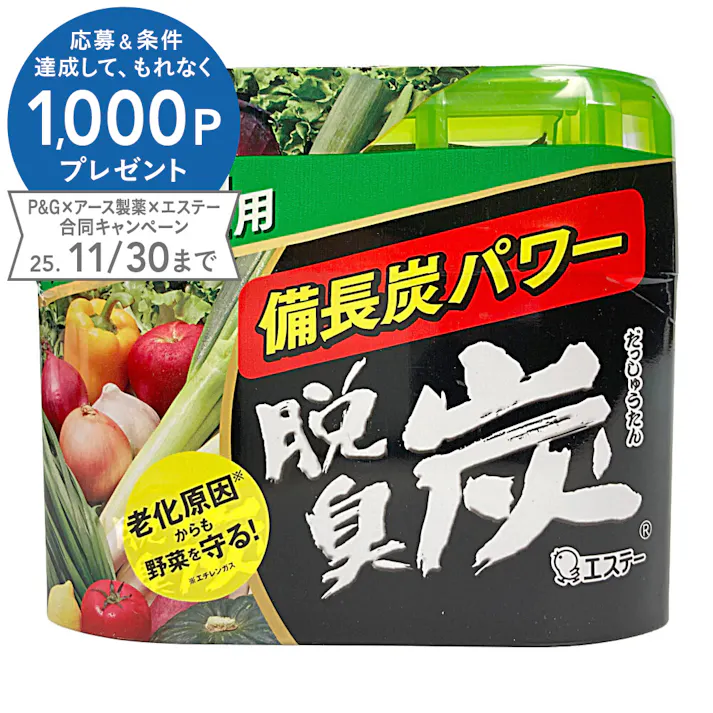 エステー 脱臭炭 野菜室用 140g