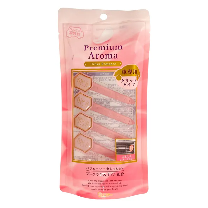 エステー クルマの消臭力 Premium Aroma クリップタイプ アーバンロマンス 4本入り
