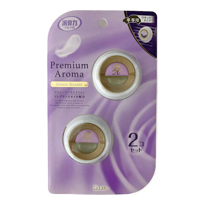 エステー クルマの消臭力 Premium Aroma クリップ リキッドタイプ グレイスボーテ 2.0ml×2個入(販売終了)