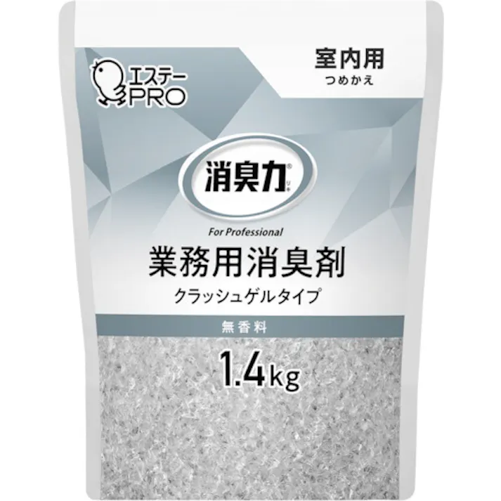 【CAINZ-DASH】エステー 消臭力 業務用 クラッシュゲル 室内用 詰替 1.4kg 無香料 ST130429【別送品】