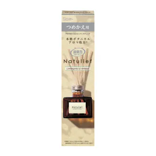 エステー 消臭力 Natulief 玄関・リビング用 リードディフューザー レモングラス&バーベナ 詰替 80ml