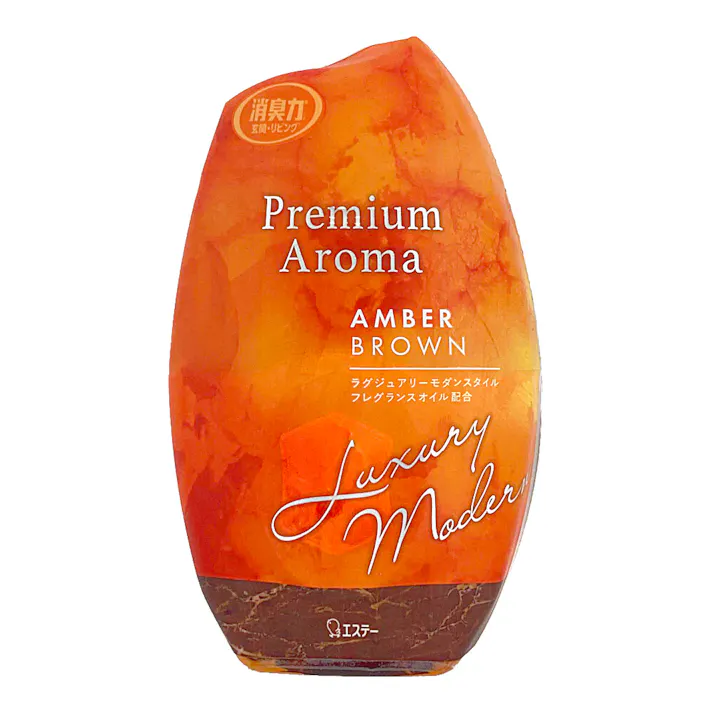 エステー 玄関・リビング用 消臭力 プレミアムアロマアンバーブラウン 400ml