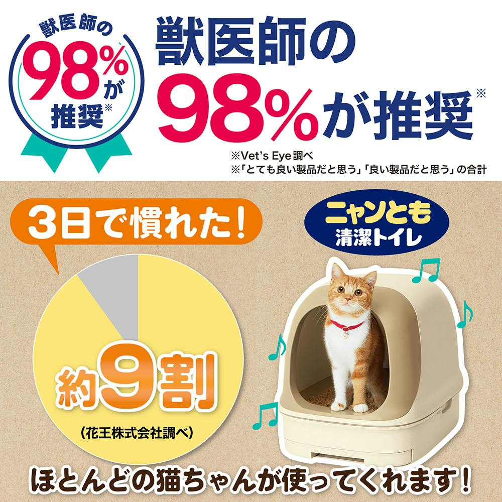 ニャンとも清潔トイレ 本体 シンプルタイプ ライトベージュ | 猫砂・猫