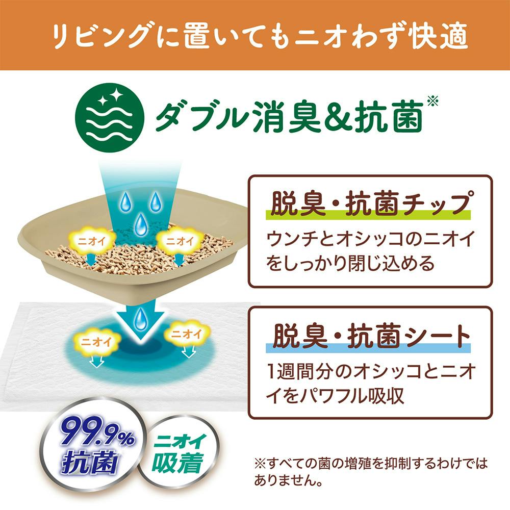 エステー ニャンとも清潔トイレ 脱臭・抗菌チップ 極小粒 4.4L | 猫砂