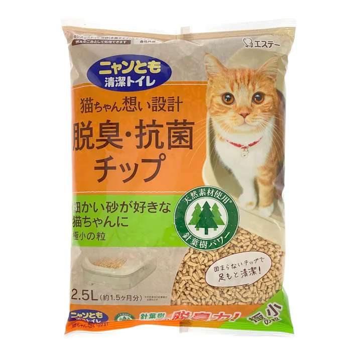 ニャンとも清潔トイレ 脱臭・抗菌チップ 極小粒 2.5L