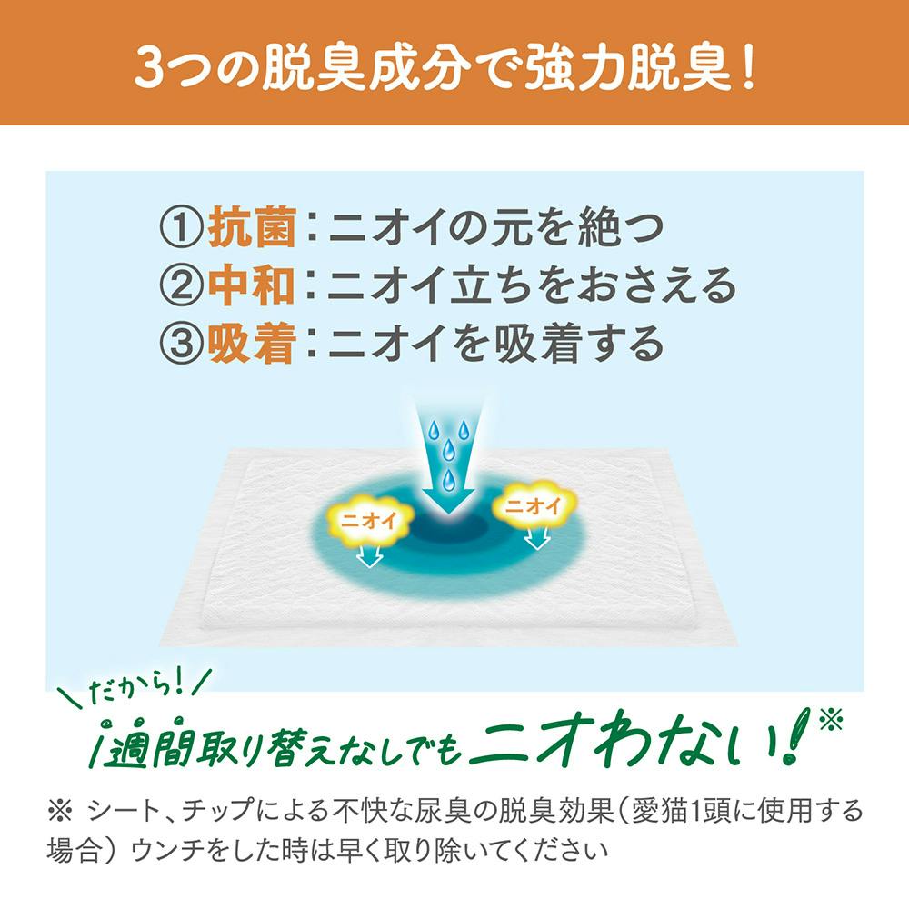 ニャンとも清潔トイレ 脱臭・抗菌シート 複数ねこ用 8枚 | 猫砂・猫