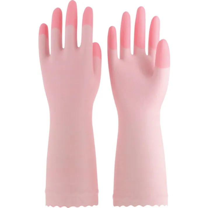 【CAINZ-DASH】エステー ファミリー ビニール中厚手 指先強化 S ピンク ST71210【別送品】