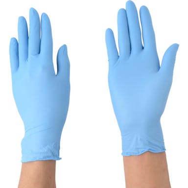 【CAINZ-DASH】エステー モデルローブニトリル使いきり手袋（粉つき）ＳＳブルー　ＮＯ９８１ NO981SS-B【別送品】