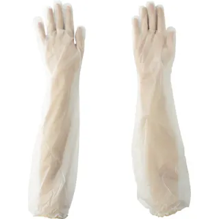 【CAINZ-DASH】エステー NO944ポリエチレン使い切り手袋ロングタイプ半透明 (30枚入) NO944C【別送品】