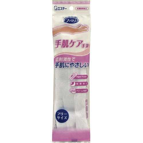 エステー ファミリー手肌ケア手袋Fホワイト ST75489 インナー手袋 エステー ファミリー手肌ケア手袋Fホワイト ST75489 インナー手袋
