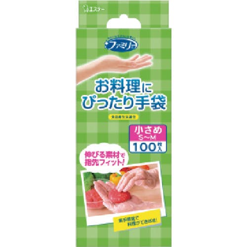 エステー ファミリーお料理にぴったり手袋小さめサイズ 半透明100枚入 ST76072 ポリエチレン使い捨て手袋 エステー ファミリーお料理にぴったり手袋小さめサイズ 半透明100枚入 ST76072 ポリエチレン使い捨て手袋