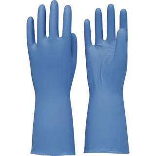 【CAINZ-DASH】エステー 手袋 No.350 ニトリルハード中厚手 L ブルー ST76079【別送品】