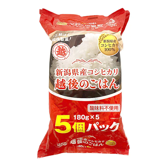 越後のごはん コシヒカリ 180g×5個パック