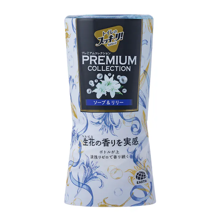 アース製薬 トイレのスッキーリ! プレミアムコレクション ソープ&リリーの香り 400ml
