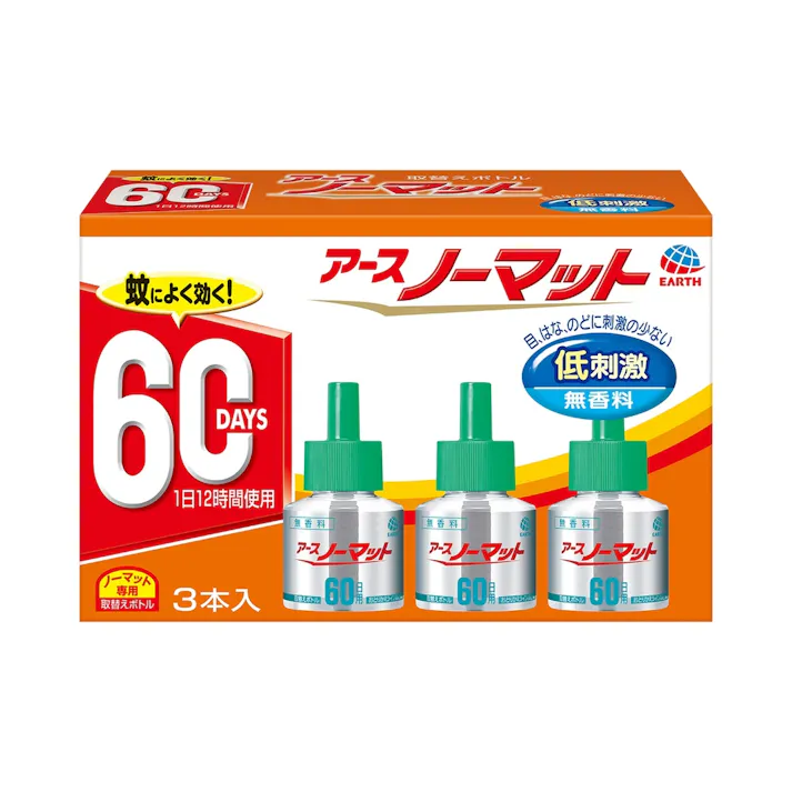 アース製薬 アースノーマット 取替えボトル60日用 無香料 3本